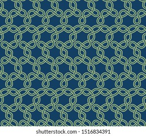 Vector abstract seamless pattern with knots. Textile background for package, cover, greeting cards.