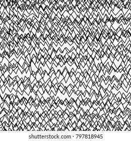 Vector Abstract seamless pattern line zigzag doodle background