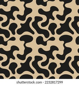 Vector abstract seamless pattern. Liquid irregular shapes. Random organic fluid vform