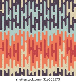 Vector abstract seamless pattern with modern geometric streaks and dots