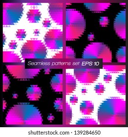 Vector abstract seamless pattern with mosaic circles. Vector illustration EPS 10.