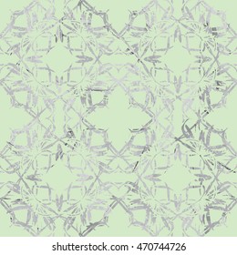 Vector abstract seamless pattern. Muslim sharp allover print. Floral asian backdrop.