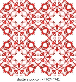 Vector abstract seamless pattern. Muslim sharp allover print. Floral asian backdrop.