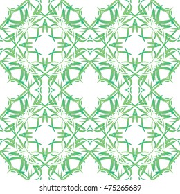 Vector abstract seamless pattern. Muslim sharp allover print. Floral asian backdrop.