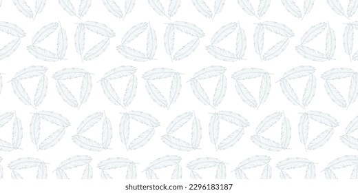 Vector abstract seamless pattern with pale blue leaves. Pattern for textiles, wrapping paper, covers, backgrounds, decor