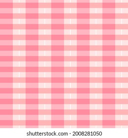 Vector - Abstract seamless pattern of pink checkered. Sweet background. Can be use for print, paper, wrapping, fabric, backdrop.