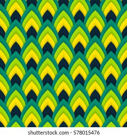 Vector abstract seamless pattern with pointed ovals