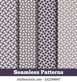 Vector abstract seamless pattern. Retro patterns collection set 2