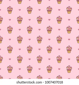 vector abstract seamless pattern. Simple Little Princess concept for girl. Fill drawing illustration. Cute childish fabric background. Print art graphic backdrop texture. Wrapping design for kids 089