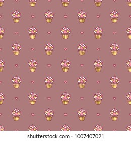 vector abstract seamless pattern. Simple Little Princess concept for girl. Fill drawing illustration. Cute childish fabric background. Print art graphic backdrop texture. Wrapping design for kids 093