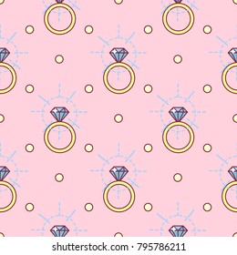 vector abstract seamless pattern. Simple Little Princess concept for girl. Fill drawing illustration. Cute childish fabric background. Print art graphic backdrop texture. Wrapping design for kids 009
