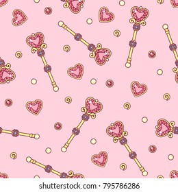 vector abstract seamless pattern. Simple Little Princess concept for girl. Fill drawing illustration. Cute childish fabric background. Print art graphic backdrop texture. Wrapping design for kids 017
