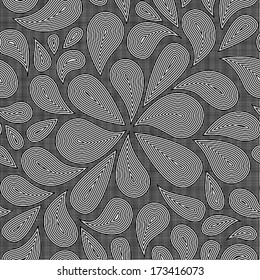 Vector Abstract Seamless Pattern - Spatters - Monochromatic Wallpaper