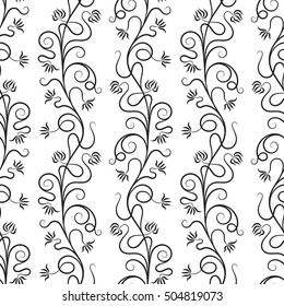 Vector abstract seamless pattern in the style of Art Nouveau. Background design.
