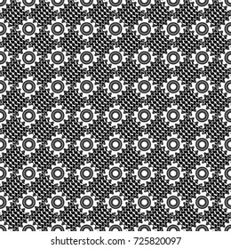 Vector abstract seamless pattern, stylized pattern background, tiles pattern in black, white and gray colors.