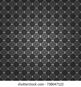Vector abstract seamless pattern, stylized pattern background, tiles pattern in white, gray and black colors.