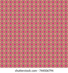 Vector abstract seamless pattern, stylized pattern background, tiles pattern in black, pink and beige colors.