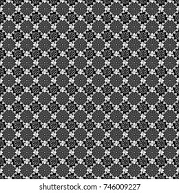 Vector abstract seamless pattern, stylized pattern background, tiles pattern in white, gray and black colors.