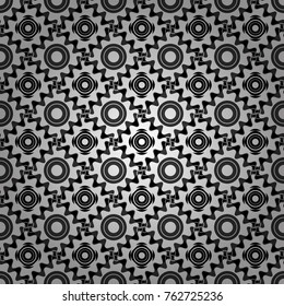 Vector abstract seamless pattern, stylized pattern background, tiles pattern in black, white and gray colors.