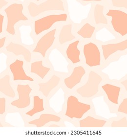 Vector abstract seamless pattern. Terrazzo floor tile imitation, stone texture. Trendy design for fabric, wrapping, backgrounds, wallpaper, textile.