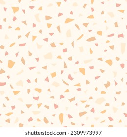 Vector abstract seamless pattern. Terrazzo floor tile imitation, stone texture. Trendy design for fabric, wrapping, backgrounds, wallpaper, textile.