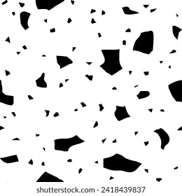 Vector abstract seamless pattern. Terrazzo tile imitation, stone texture. Cute design for fabric, wrapping paper, backgrounds, wallpaper, textile.