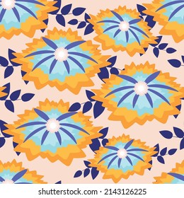 Vector abstract seamless pattern in trendy colors. 