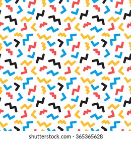 Vector abstract seamless pattern in trendy pop art linear style - abstract background and texture
