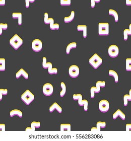 Vector abstract seamless pattern in trendy pop art linear style - abstract background and texture