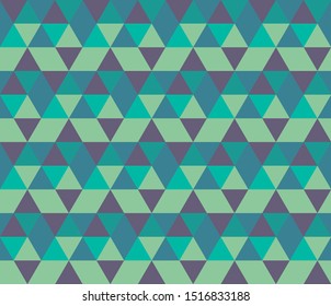 Vector abstract seamless pattern with triangles of different colors. Textile background for package, cover, greeting cards.