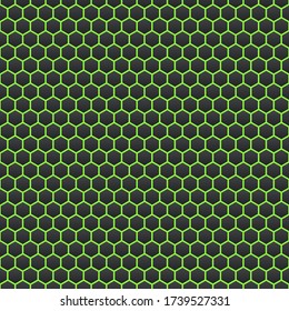 Modèle abstrait vectoriel transparent, hexagones volumétriques gris foncé sur fond vert. Conception d'emballages, impression, conception de sites Web, impression.