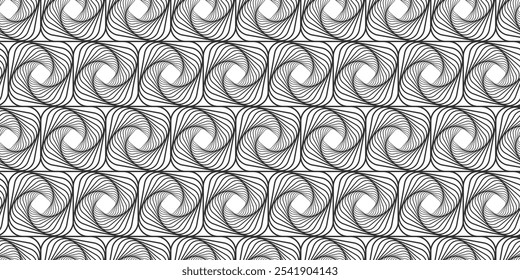 Vector abstract seamless pattern. Whirlwind or crow, tunnel abstract design