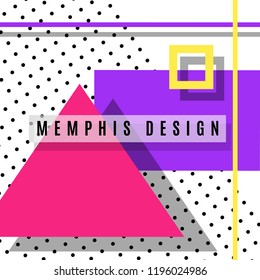 vector. Abstract seamless patterns 80's-90's styles. Trendy memphis style. Colorful geometric background.