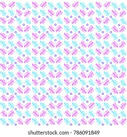 vector. Abstract seamless patterns 80's-90's styles. Trendy memphis style. Colorful geometric background set.