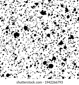 Vector Abstract seamless patterns with dots. Fashion 80-90s. Black and white textured