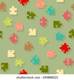 vector abstract seamless puzzle pattern