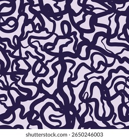 Vector abstract seamless scribble pattern. Random chaotic lines. Background with quirky lines