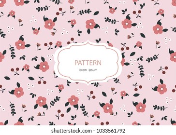 Vector abstract seamless simple floral pattern. Flower pattern. Spring pattern. Pattern for textiles or for cover. Wallpaper.
