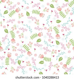 Vector abstract seamless simple floral pattern. Flower pattern. Spring pattern. Pattern for textiles or for cover. Wallpaper.