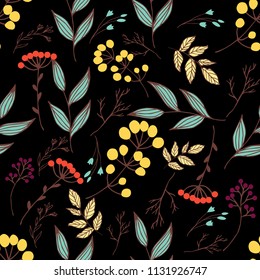 Vector abstract seamless simple floral pattern. Flower pattern. Spring pattern. Pattern for textiles or for cover. Wallpaper. Hand draw.