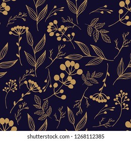 Vector abstract seamless simple floral pattern. Flower pattern. Spring pattern. Pattern for textiles or for cover. Wallpaper. Hand draw.