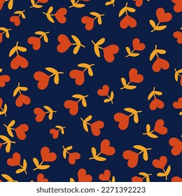 Vector abstracto sin fisuras patrón floral simple. Patrón de flores. Patrón de primavera. Patrón para los textiles o para la cubierta. Fondo de escritorio. Dibujo manual.