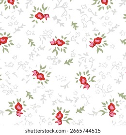 Vector abstract seamless simple floral pattern. Flower pattern. Spring pattern. Pattern for textiles or for cover. Wallpaper.