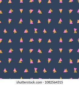 Vector abstract seamless triangles pattern. Hipster geometric card background template