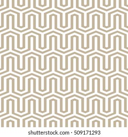 Vector abstract seamless wavy pattern with geometrical order. Brown triangular twinkles on a white background.