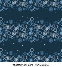 vector abstract seamless winter pattern with snowflakes