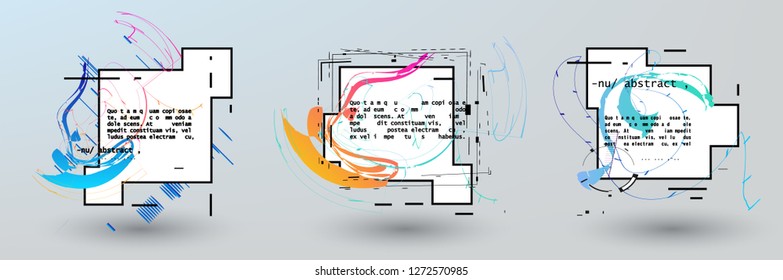 Vector abstract shape, colorful creative frames for advertising text