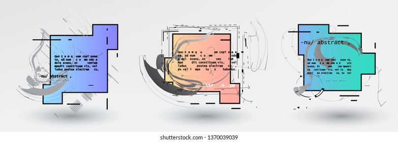 Vector abstract shape, colorful creative frames for advertising text