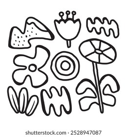 vector abstract shape decoration line shape ink