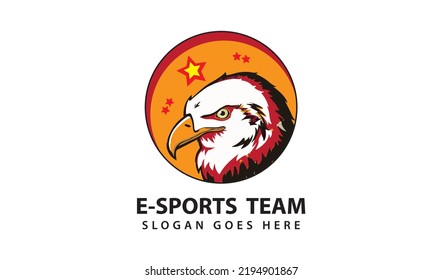 Vector abstract, shape eagle head as an emblem,Eagle Head Esports Logo